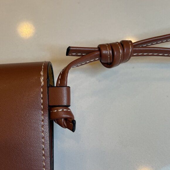 Brand New Authentic 2024 Celine Brown Leather Logo Wristlet Sunglass Case - Picture 4 of 7